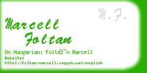 marcell foltan business card